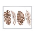 thumbnail image 1 of Designart Tropical Monstera and Palm Leaf In Terracotta FLOAT FRAME WALL ART, 1 of 4
