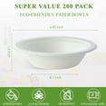 thumbnail image 3 of Bolas de papel Vplus, 16 onzas, 200 unidades, bagazo compostable desechable, 3 of 7