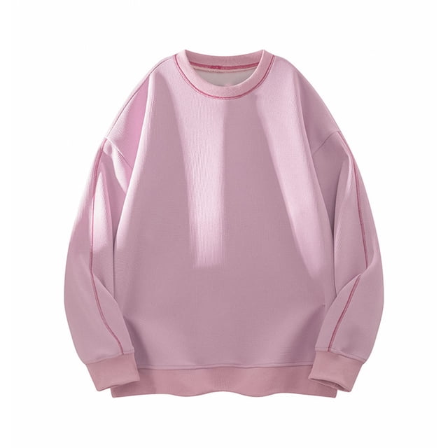 pstuiky Camisas casuales de manga larga para hombre, Suéter deportivo informal de manga larga con cuello redondo y color liso para hombre salir tops m