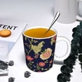 thumbnail image 5 of Yiaed Flower Print Ceramics Coffee,Large Handle Design,Extra Large Tea and Coffee Cup for Office and Home Mugs, 5 of 6