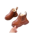 thumbnail image 6 of BXJX Girls Ankle Boots, Warm Fleece Lined Round Toe Slip-Resistant Kids Short Boots Brown Size 9 Toddler, 6 of 7