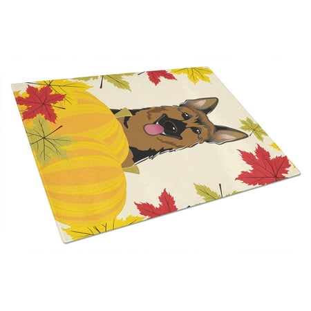 

Caroline s Treasures German Shepherd Thanksgiving Glass Cutting Board Large