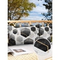 thumbnail image 3 of Outdoor Waterproof Throw Pillow Covers Set of 2 Black Geometric Decorative Pillowcases Lumbar Outdoor Pillows Cushion Case 20x12 Inch Modern Abstract Lines Patio Pillows for Couch Sofa Bed Garden, 3 of 9