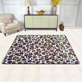 thumbnail image 2 of SKYSONIC 72x48in Glitter Leopard Area Rug, Colorful Spots Floor Carpet for Indoor Living Dining Room and Bedroom Area, 2 of 7