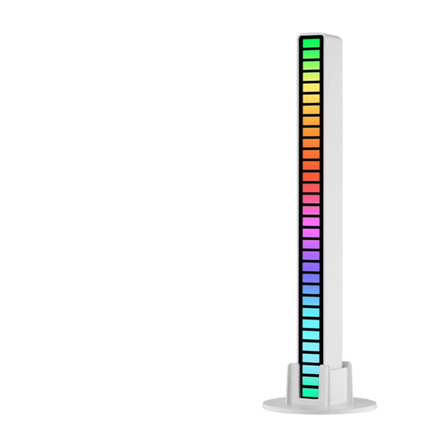 Paquete de 2 luces de ritmo de música RGB recargables, luz LED activada por voz, luz de reconocimiento de ritmo, luz de control de sonido Sincero Hogar
