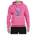 thumbnail image 2 of Wild Bobby, Sassy Since Birth Salty By Chance Mermaid Beach Ocean Vibe, Streetwear, Unisex Graphic Hoodie Sweatshirt, Neon Pink, Medium, 2 of 3