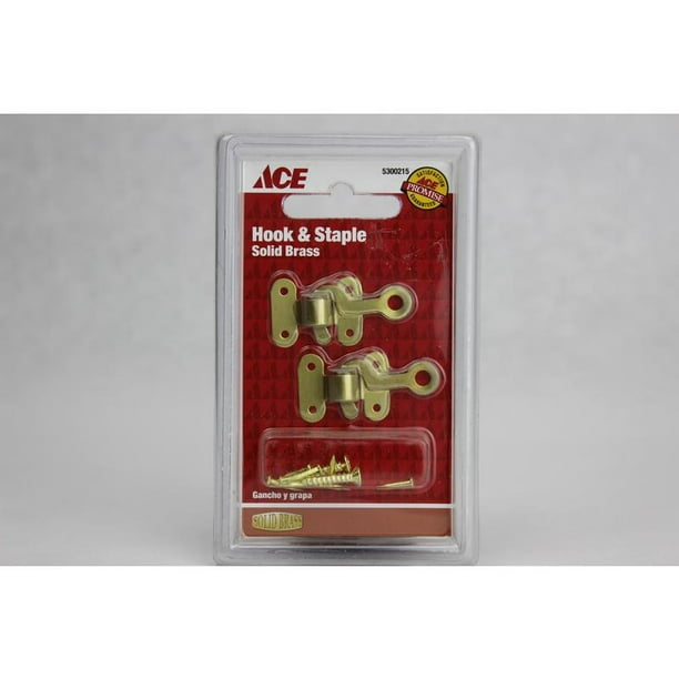 Solid Brass Hook And Staple Ace Hooks and eyes 5300215 Antique Brass