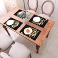 thumbnail image 6 of YFYANG Washable Heat-Resistant Placemats, 70% PVC/30% Polyester, Golden Rose Pattern Kitchen Table Mat, 12" x 18" 1 Piece, 6 of 6