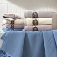 thumbnail image 4 of Unique Bargains Waffle Cotton Hand Towels Set of 2 for Bathroom Blue, 4 of 4