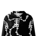 thumbnail image 3 of Vestido de sudadera Sunnimix con capucha estampado Colorido Mujer Negro Blanco S, 3 of 4