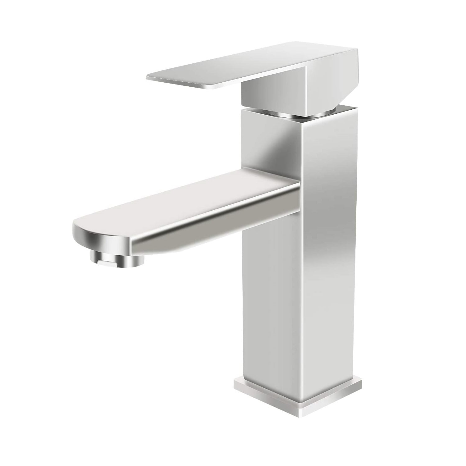 SkyGenius Single Hole Bathroom Faucet Single Handle Sink Faucet Brushed Nickel