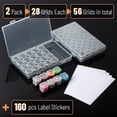 thumbnail image 2 of Mr. Pen-Bead Storage Containers, 28 Grids, 2 Pack, Grey, 160pcs Label Stickers, Bead Organizer and Storage, Craft Organizers and Containers, 2 of 8
