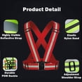thumbnail image 3 of GASTROPOD Vest Reflective Running Gear Adjustable Shoulder Straps Reflective Vest Elastic Waistband Safety Vest 10x20x4cm,Red, 3 of 7
