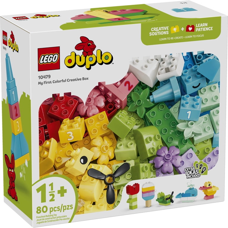 LEGO DUPLO Classic Colorful Creative Box, 80pc, Multicolor, Big