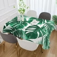 thumbnail image 5 of Tropical Palm Leaves Rectangle Tablecloth, Dust Proof Anti Wrinkle Wipeable Table Cloth Tabletop foration of Dinner Kitchen Wedding Holiday Party 60"x120" Decor Gift, 5 of 7