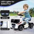 thumbnail image 5 of Gymax 6V Kids Electric Ride-on Truck Battery Powered Ride-on Toy w/ LED Lights White, 5 of 10