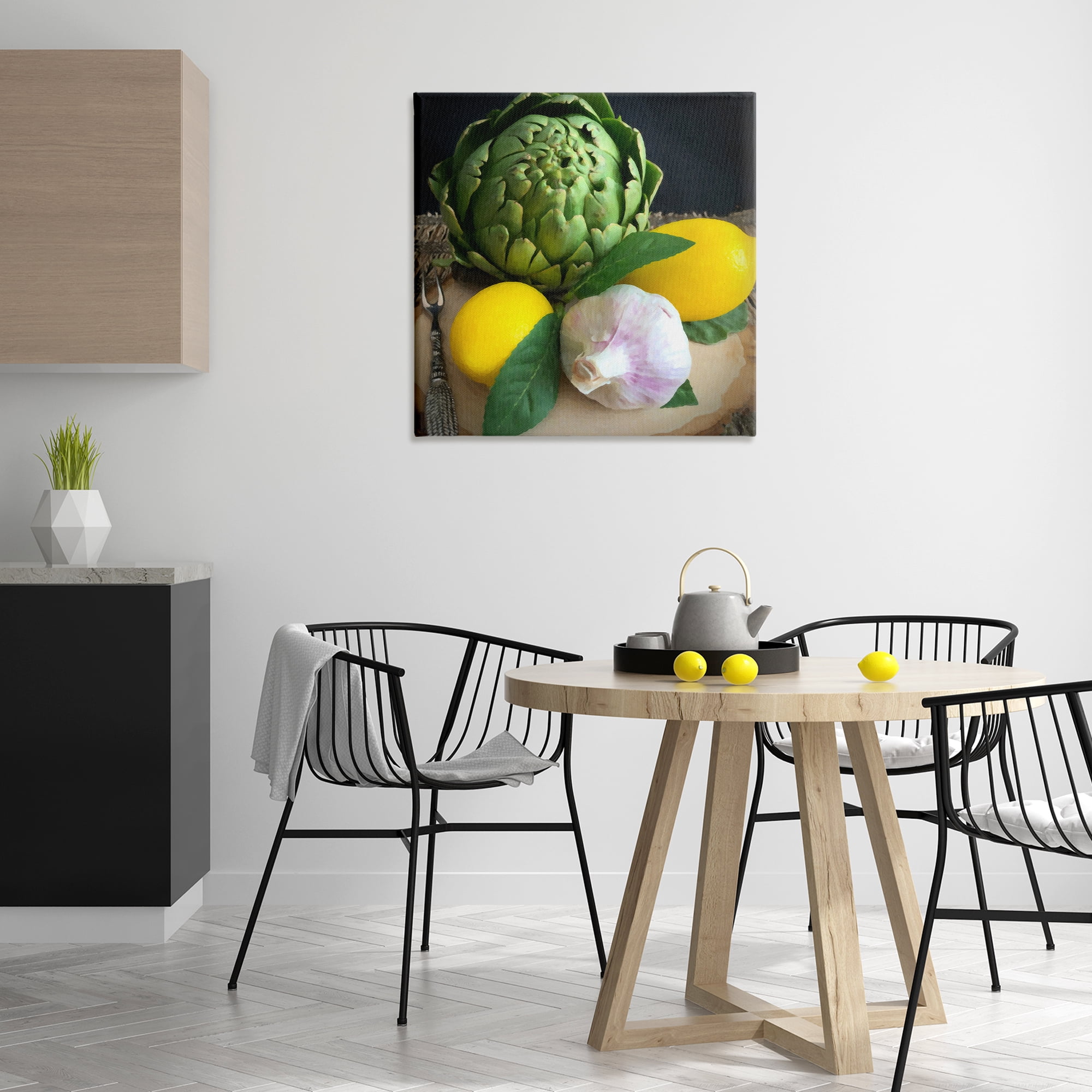 Stupell Industries Fruit & Vegetable Still Life Food & Beverage Painting Wrapped Canvas Art Print Wall Art, 30 x 30