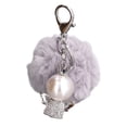 thumbnail image 4 of Keychain Pom Pom, Cute Keychain Wide Application Unique Design Highly Durable Soft Plush Odorless Fadeless Exquisite Fluffy  for Backpack for DIY for Bag Grey, 4 of 7