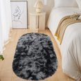 thumbnail image 4 of Yeerswag Fluffy Plush Shaggy Black Area Rug, 2.6’ x 5.3’, Non-Slip, 4 of 10