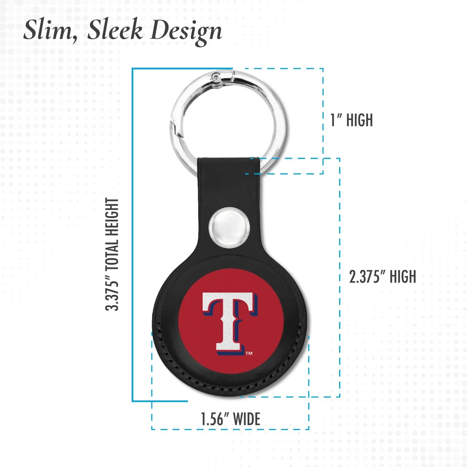 Pets First MLB Keychain Apple Air Tag Holder for Dogs & Cats Leather Airtag Case