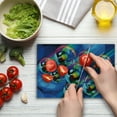 thumbnail image 4 of 70s Party Cutting Board, Colorful and Funky Vibrant Disco Balls in Abstract Night Club Dancing Theme Art, Decorative Tempered Glass Cutting and Serving Board, Small Size, Multicolor, by Ambesonne, 4 of 5