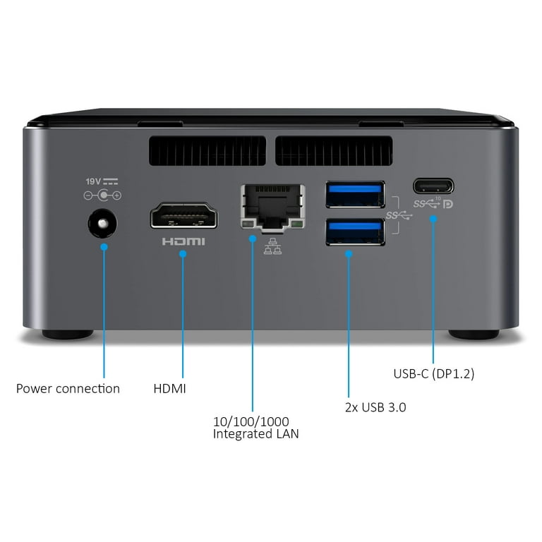 Intel NUC7i5BNH Mini PC, Intel Core i5-7260U 2.2GHz, 4GB DDR4, 1TB