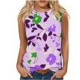 thumbnail image 5 of QUNYINEY Tank Tops Women Floral Sleeveless Crew Neck Casual Tops Summer Basic Loose Tank Tops, 5 of 5