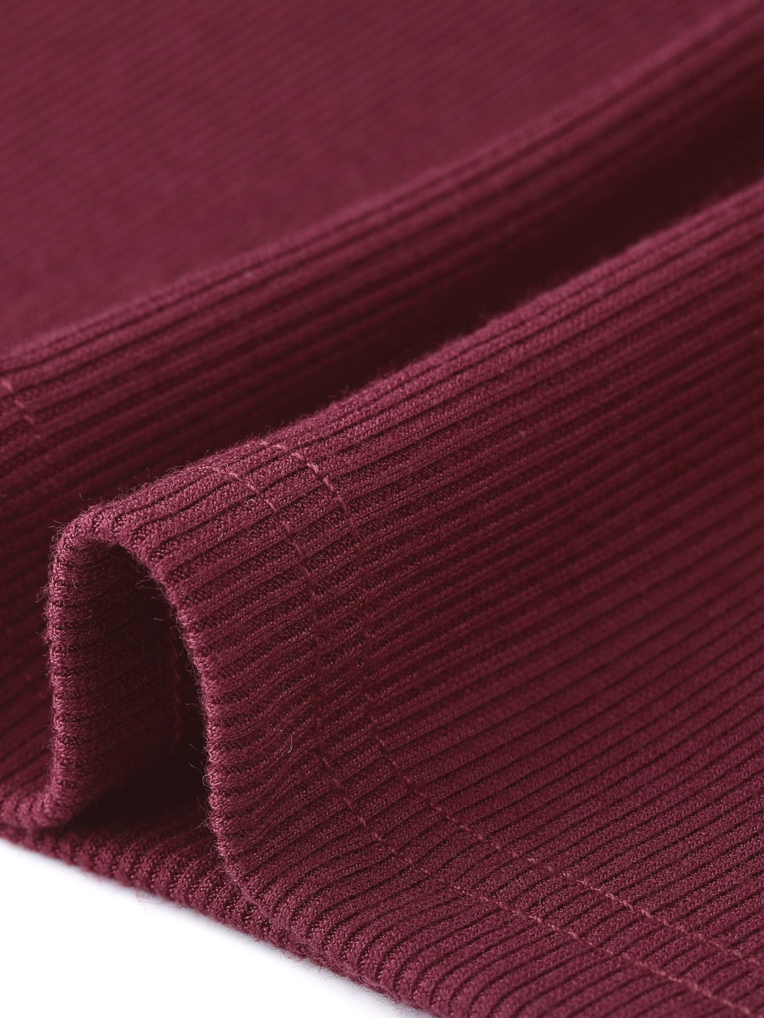 DARING DIVA Women's Knit Dress V Neck Stretchy Knee Length A-Line Dresses XL Deep Red