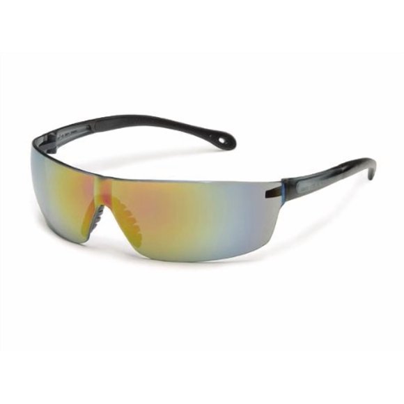 Gateway Safety 441M StarLite Squared Ultra-Light Safety Glasses, Red Mirror Lens, Gray Temple (Pack of 10)