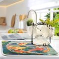 thumbnail image 5 of Yayeee Dish Drying Mat for Kitchen Counter 16"x18" Microfiber Absorbent Pad, Green Goldfish, 5 of 7