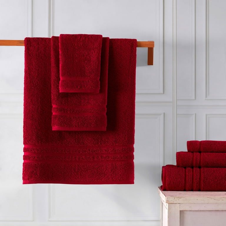 Hawmam Linen Luxury Cotton Hand Towels Set of 4 Thick Quick Dry Soft Bathroom Towels Burgundy Walmart