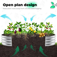 thumbnail image 4 of Land Guard 4ftx2ftx1ft Galvanized Metal Raised Garden Bed,Oval Planter Box Outdoor for Vegetables, Fruits and Flowers,Starlight Silver, 4 of 8