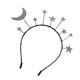 thumbnail image 5 of Diadema de lentejuelas con purpurina y forma de luna y estrella para Halloween, fiestas, bodas, cumpleaños, disfraces, cosplay, 5 of 5