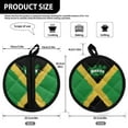 thumbnail image 7 of ZUXONGSY Jamaica Flag 2 Pack Pot Holders Kitchen Organizer Microwave BBQ Hotpads Multifunctional Kitchen Cooking Baking Grillng Supplies Round Insulated Oven Gloves for Women Men, 7 of 7