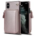thumbnail image 1 of Funda tipo cartera para iPhone XS Max con tarjetero y correa para el hombro para mujer, 1 of 5