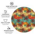thumbnail image 2 of Disketp Colorful Hawaii Palms Funny Coasters,6 Pcs Leather Coasters with Holder, Perfect Housewarming Hostess Gifts,Protect Furniture from Water Marks Scratch and Damage, 2 of 5