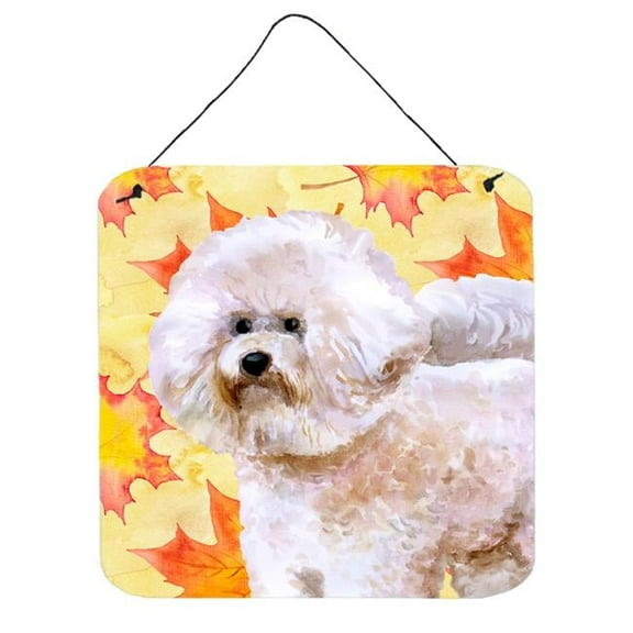 Bichon Frise No.2 Fall Wall or Door Hanging Prints, 6 x 6 in.