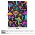 thumbnail image 4 of ONETECH  Ultra Soft Cute Mushroom Blanket,Hippie Neon Colorful Mushrooms on Black Flannel Blanket,Lightweight Fuzzy Throw Blanket for Couch,Living Room,Travel for All Seasons, 4 of 6