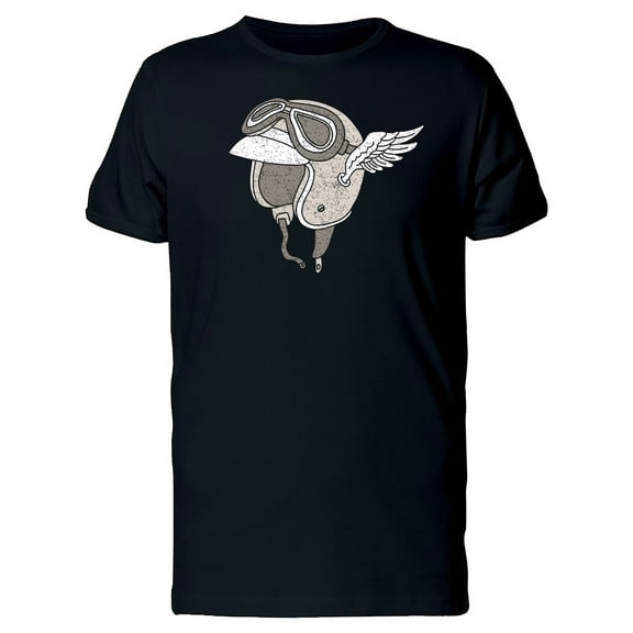 Cool Winged Motorcycle Helmet T-Shirt Men -Image by Shutterstock, Male XX-Large