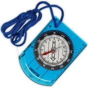 ADROIT Map Reading Compass | 1.25" (3.2 cm) Face & Plastic Ruler Frame 2.75" x 2" (7 cm x 5.1 cm) | Comes with Neck Lanyard | Compact & Multipurpose