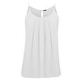 thumbnail image 1 of FashionOutfit Women's Plus Size Solid Keyhole Back Lined Chiffon Blouse Pleated Top, 1 of 3