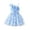 Light Blue, variant on Girls One-Shoulder Dress, Ruffle Trim Floral Embroidered Mesh Party Dress with Belted Waist,2-3 Years