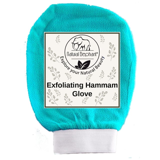 Guante Exfoliante Elefante Verde Azulado para Hammam