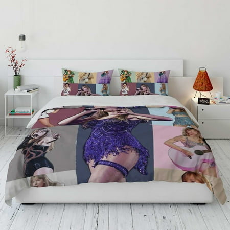 

WGOUP Christmas Gifts Peripheral Print Super Soft Brushed Microfiber Comfortable Set Equipped With Zipper Closure And Two PillowcasesG