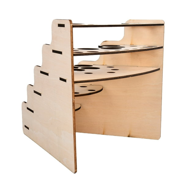 DIY Pigment Rack Práctico robusto Útil 45 ° Pigmentos Titular útil Moderno de madera Organizador para piezas de modelo Lápices Lápices DIY Herramientas Tipel 1 Speravity HA012216-01