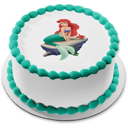 Mermaid Theme Edible Cake Topper Icing Sugar Paper