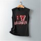 thumbnail image 4 of Camiseta sin mangas de Halloween para mujer, camiseta sin mangas con estampado gráfico divertido de playa de verano para adultos, blusa Fridja  gh1012, 4 of 6