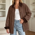 thumbnail image 2 of MuXiKeJi Clothes Oversized Barn Jackets for Women Fall Jacket Fashion Trendy 2026 Womens Lightweight Shacket with Front Deep Pockets,Spring,Thin,Corduroy Collar,Utility,Chore,Casual Outerwear, 2 of 5