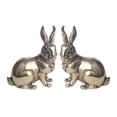 thumbnail image 2 of 2Pcs Adorable Brass Rabbit Craft Retro Rabbit Figurine Delicate Rabbit Adornment for Office, 2 of 8