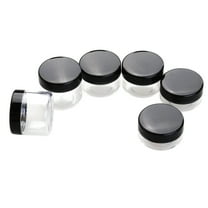 WHAMVOX 6pcs Clear Lid Plastic Sample Containers 10/15/20 Gram Size Cosmetic Jars Eyeshadow Pot